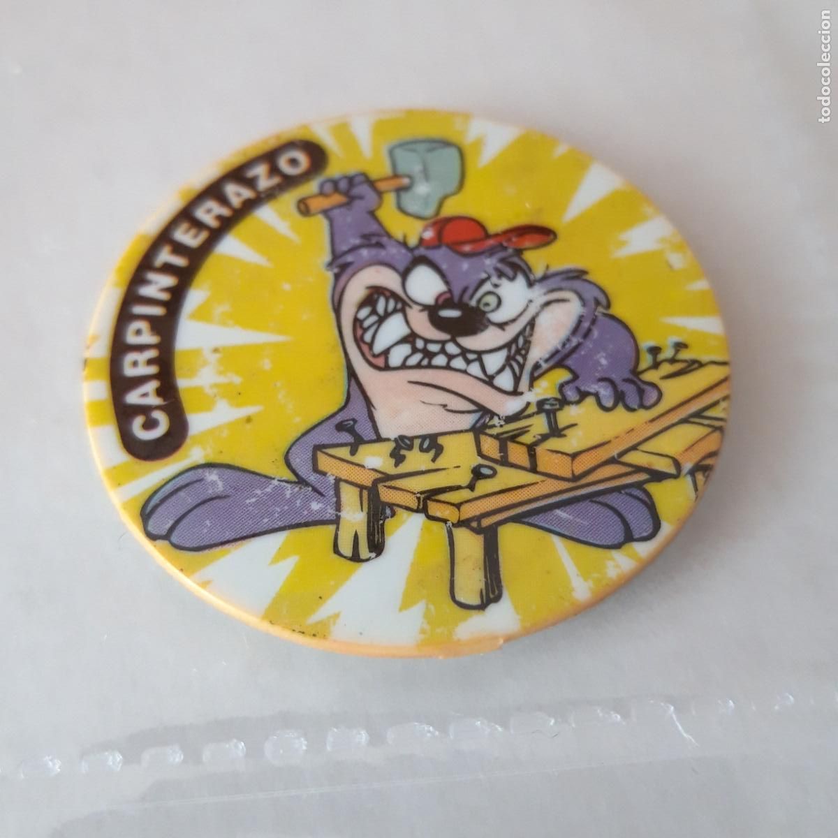 Coleccionismo cromos antiguos: TAZO REDONDO 16 DIZZY DEVIL MATUTANO 1994 CARPINTERAZO TINY TOONS WARNER BROS. - Foto 3