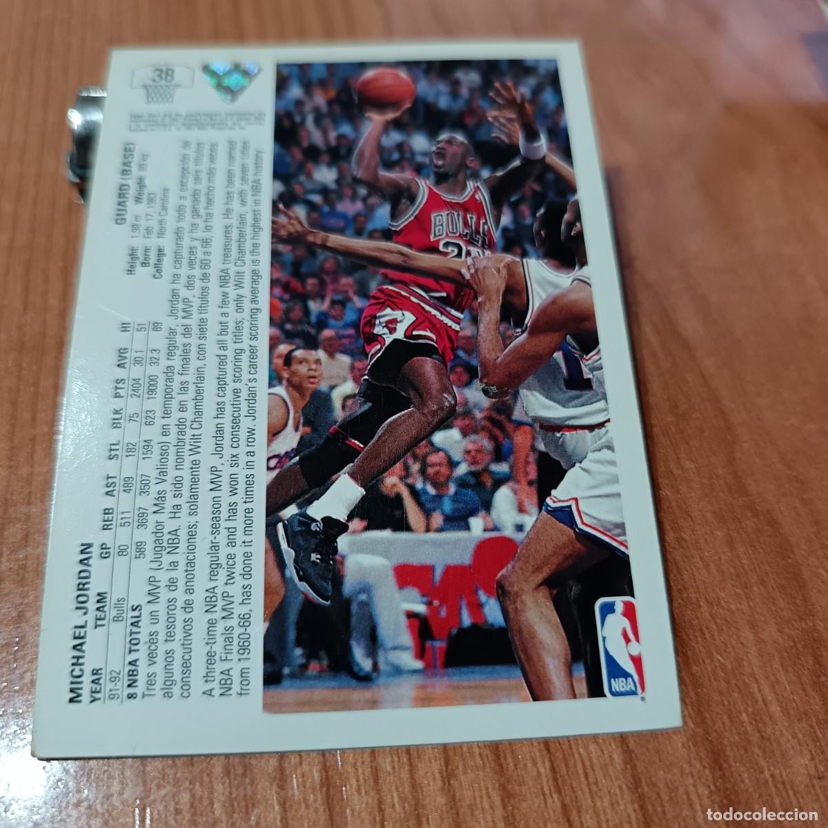Coleccionismo cromos antiguos: Michael Jordan. Tarjeta de 1992 - Foto 2