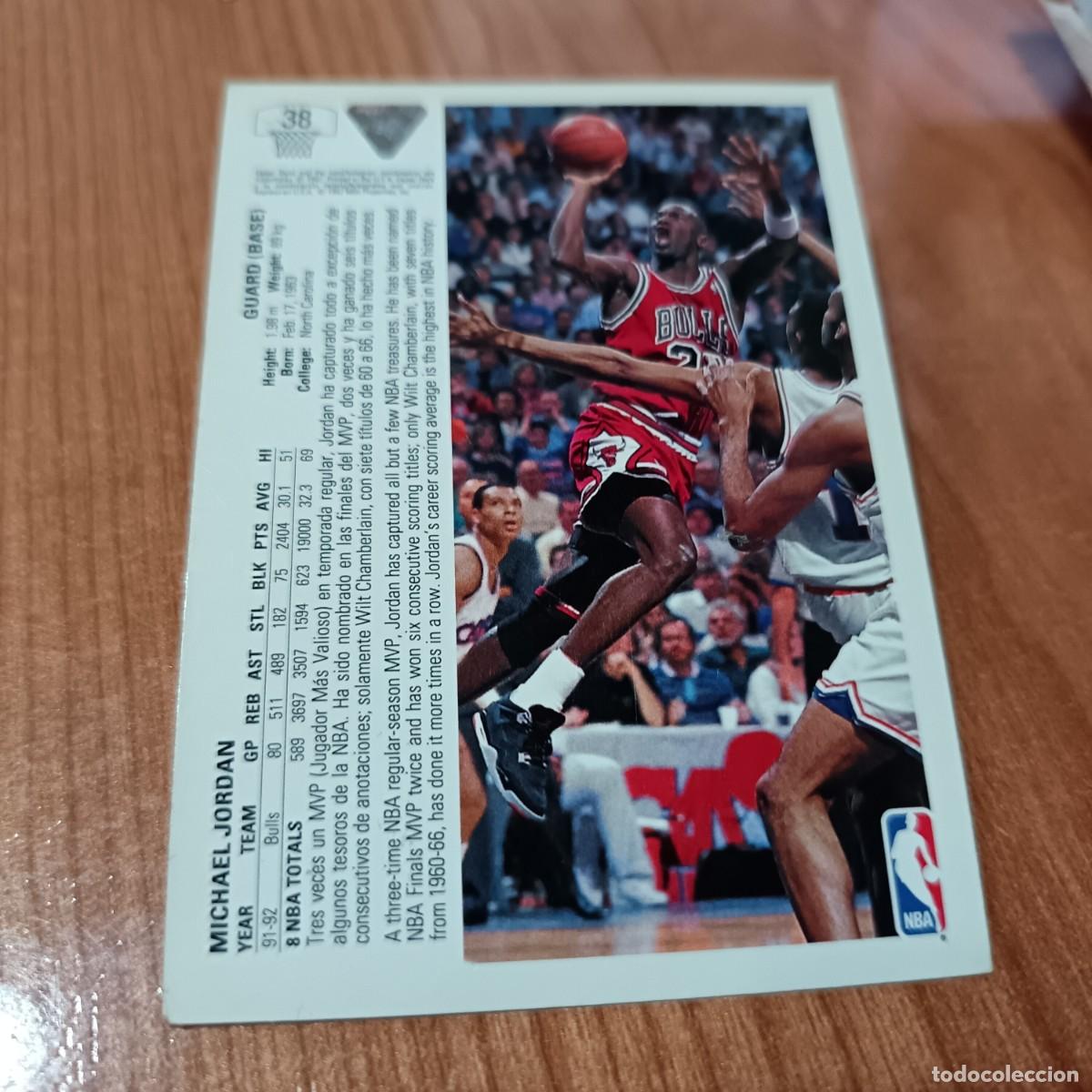 Coleccionismo cromos antiguos: Michael Jordan. Tarjeta de 1992 - Foto 3