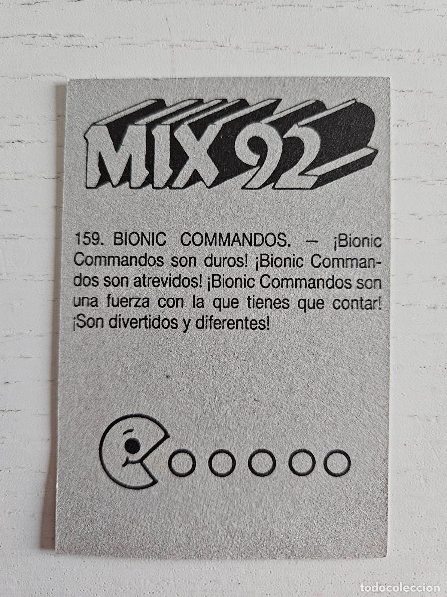 Coleccionismo cromos antiguos: BIONIC COMMANDOS # 159 CROMO COL MIX 92 VIDEO JUEGO RETRO - Foto 2