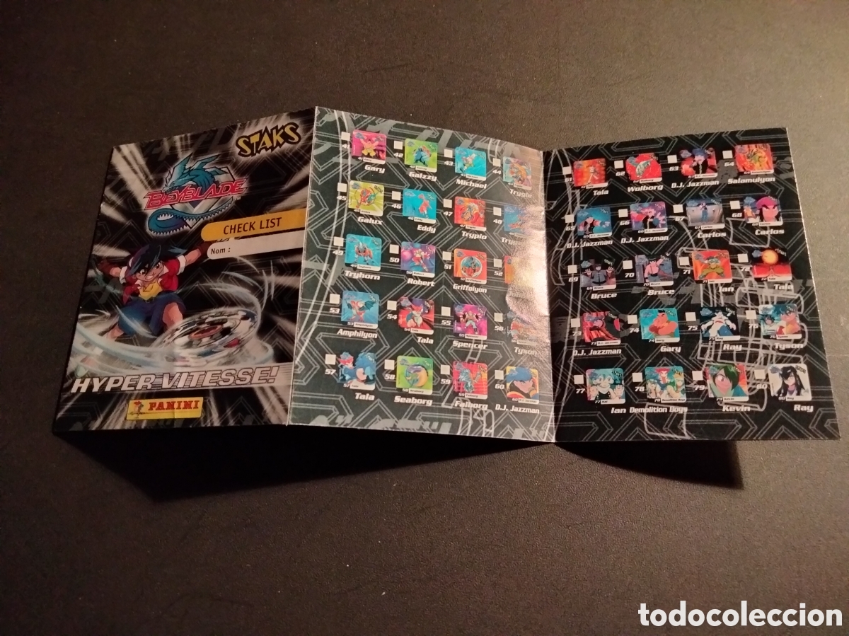 Coleccionismo cromos antiguos: CHECKLIST COLECCI&Oacute;N STAKS BEYBLADE HYPER VITESSE , PANINI - Foto 1