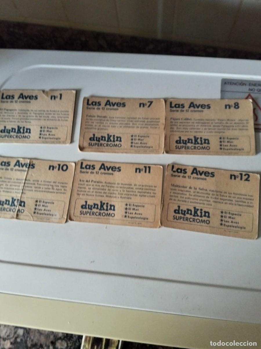 Coleccionismo cromos antiguos: LOTE 6 CROMOS DUNKIN LAS AVES - Foto 4