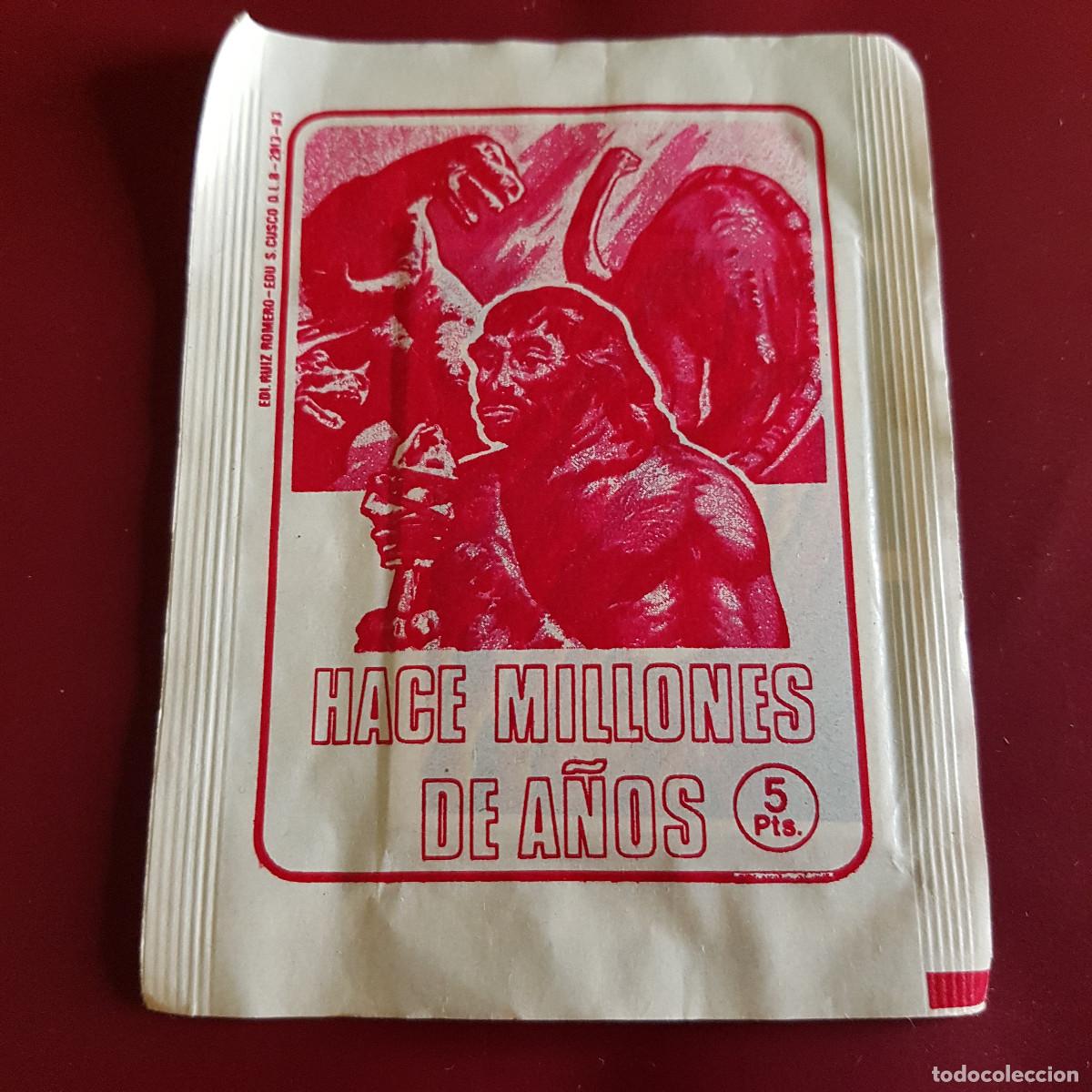 Coleccionismo Cromos antiguos: RUIZ ROMERO - HACE MILLONES DE A&Ntilde;OS - UN SOBRE DE CROMOS SIN ABRIR