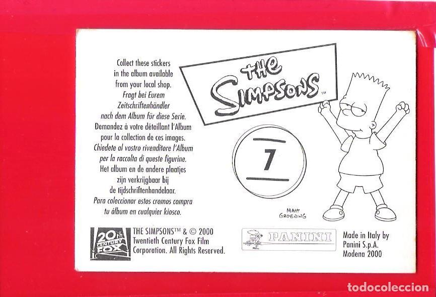 Coleccionismo cromos antiguos: 7 THE SIMPSONS - LENTICULAR (3D) -PANINI - 2000 - Foto 2