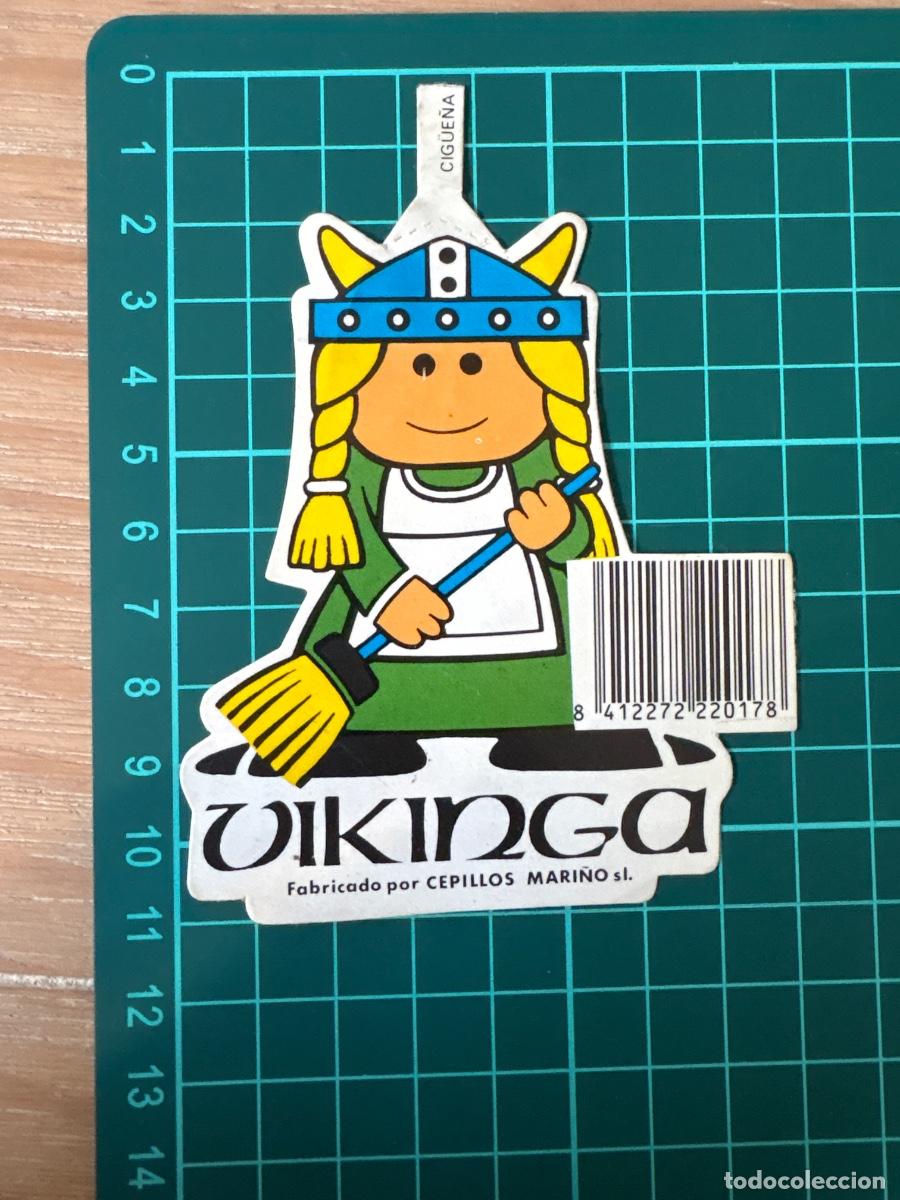 Coleccionismo cromos antiguos: B1. (4) PEGATINA SIN PEGAR VIKINGA CEPILLOS MARI&Ntilde;O