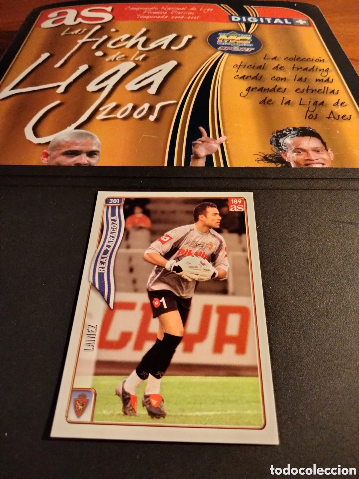 Colecionismo Cromos antigos: LAINEZ # 189 VERSION AS REAL ZARAGOZA # 301 FICHAS LA LIGA 2004/05 MUNDICROMO