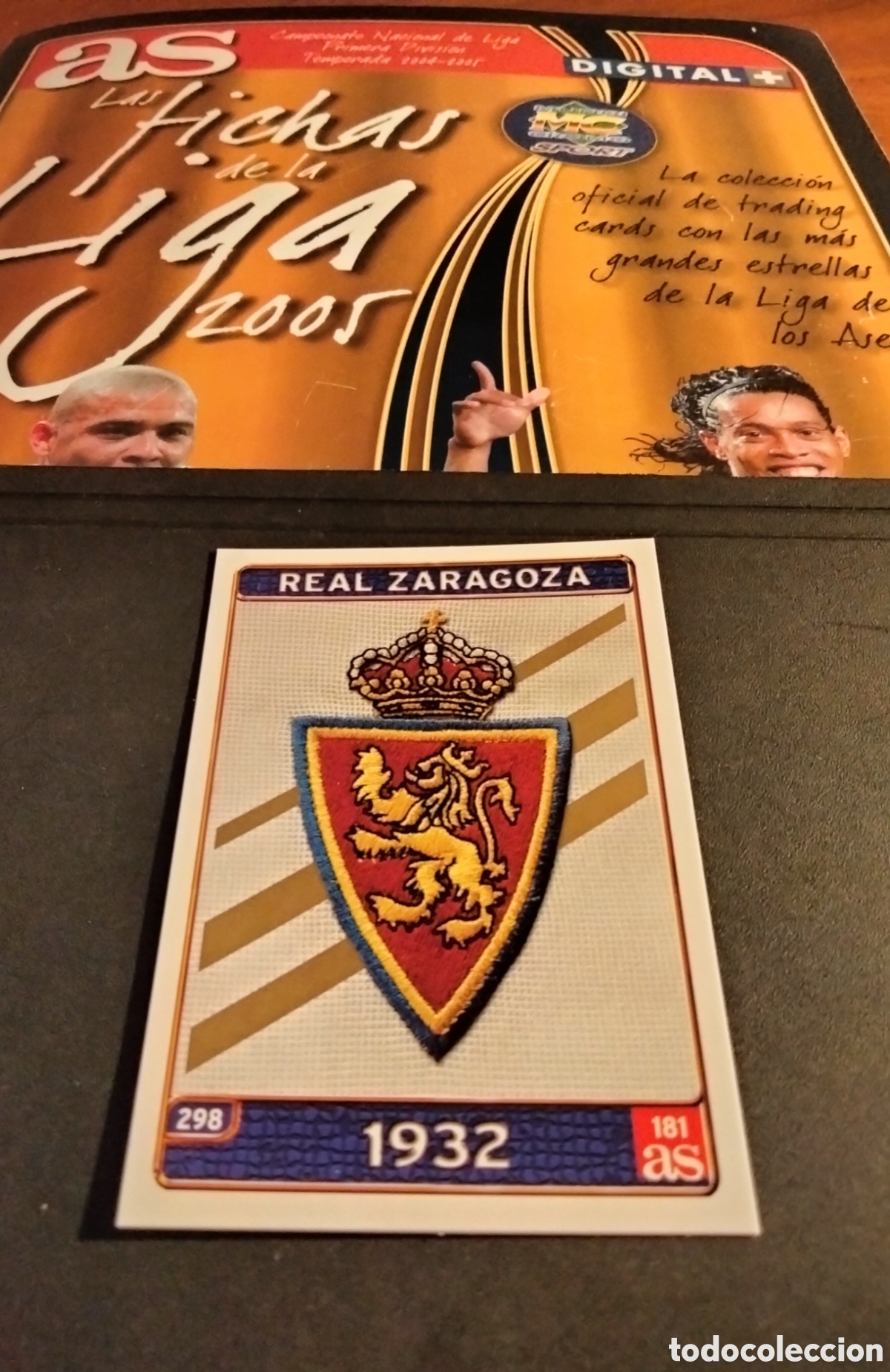 Sammeln alte Sammelbilder: ESCUDO # 181 VERSION AS REAL ZARAGOZA # 298 FICHAS LA LIGA 2004/05 MUNDICROMO
