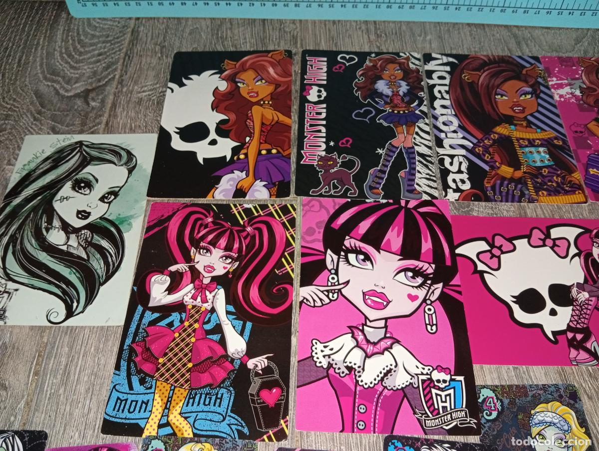 Coleccionismo cromos antiguos: Lote de pegatinas y cartas Monster high - Foto 2