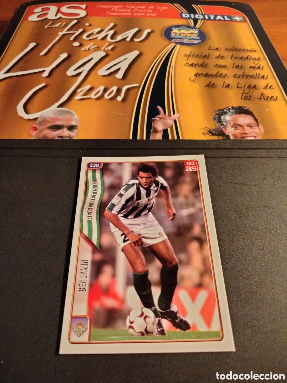 Coleccionismo cromos antiguos: BENJAMIN # 103 VERSION AS REAL BETIS # 230 FICHAS LA LIGA 2004/05 MUNDICROMO