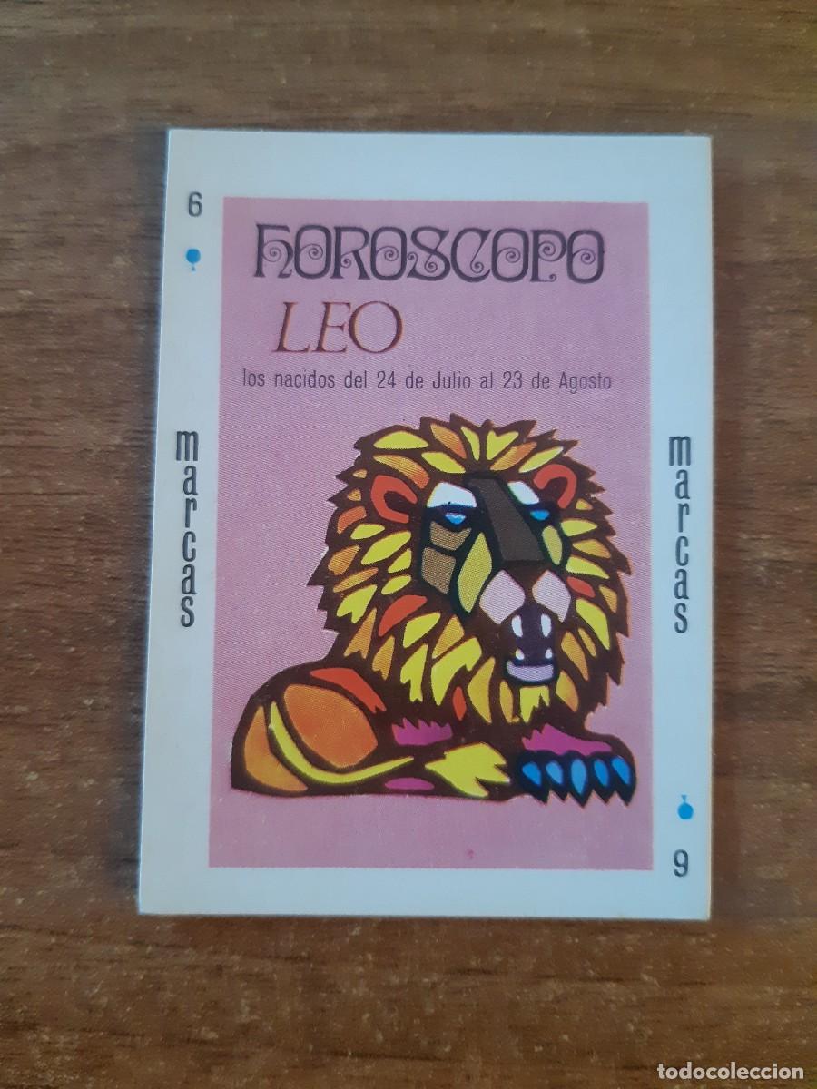 Colecionismo Cromos antigos: CROMO NAIPE MARCAS SEIS DE COPAS HOR&Oacute;SCOPO LEO EDICIONES ANCEO 1973. NUNCA PEGADO, SIN PEGAR