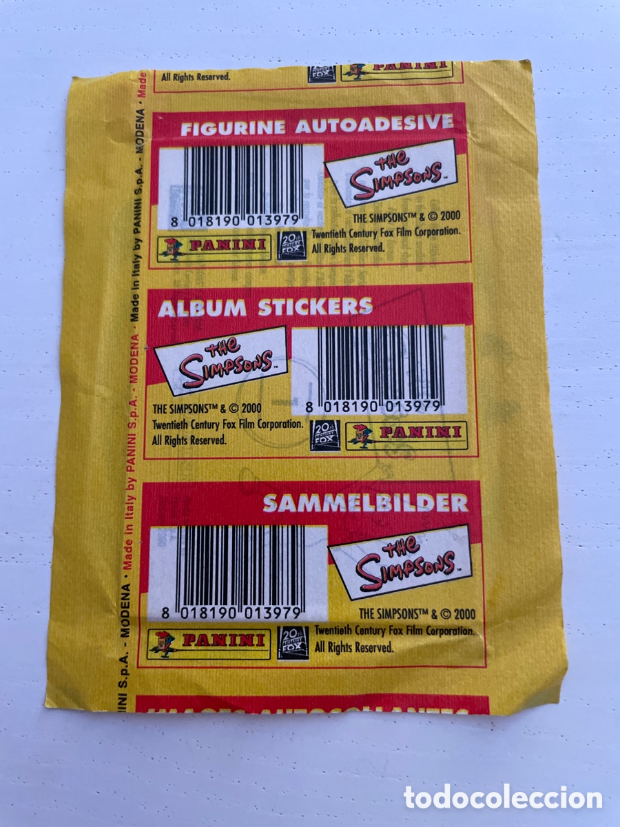 Coleccionismo cromos antiguos: THE SIMPSONS Sobre de cromos sin abrir - Foto 2