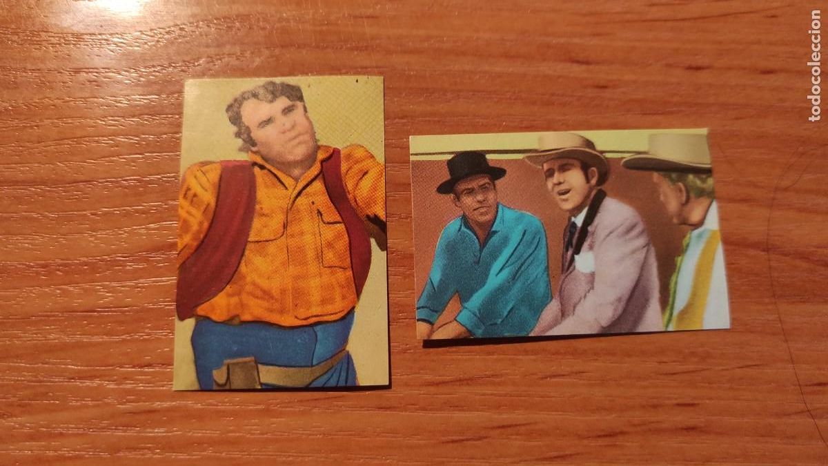 Coleccionismo cromos antiguos: Lote 2 cromos. Bonanza Refrescos Rumbo. Fher. Sin pegar
