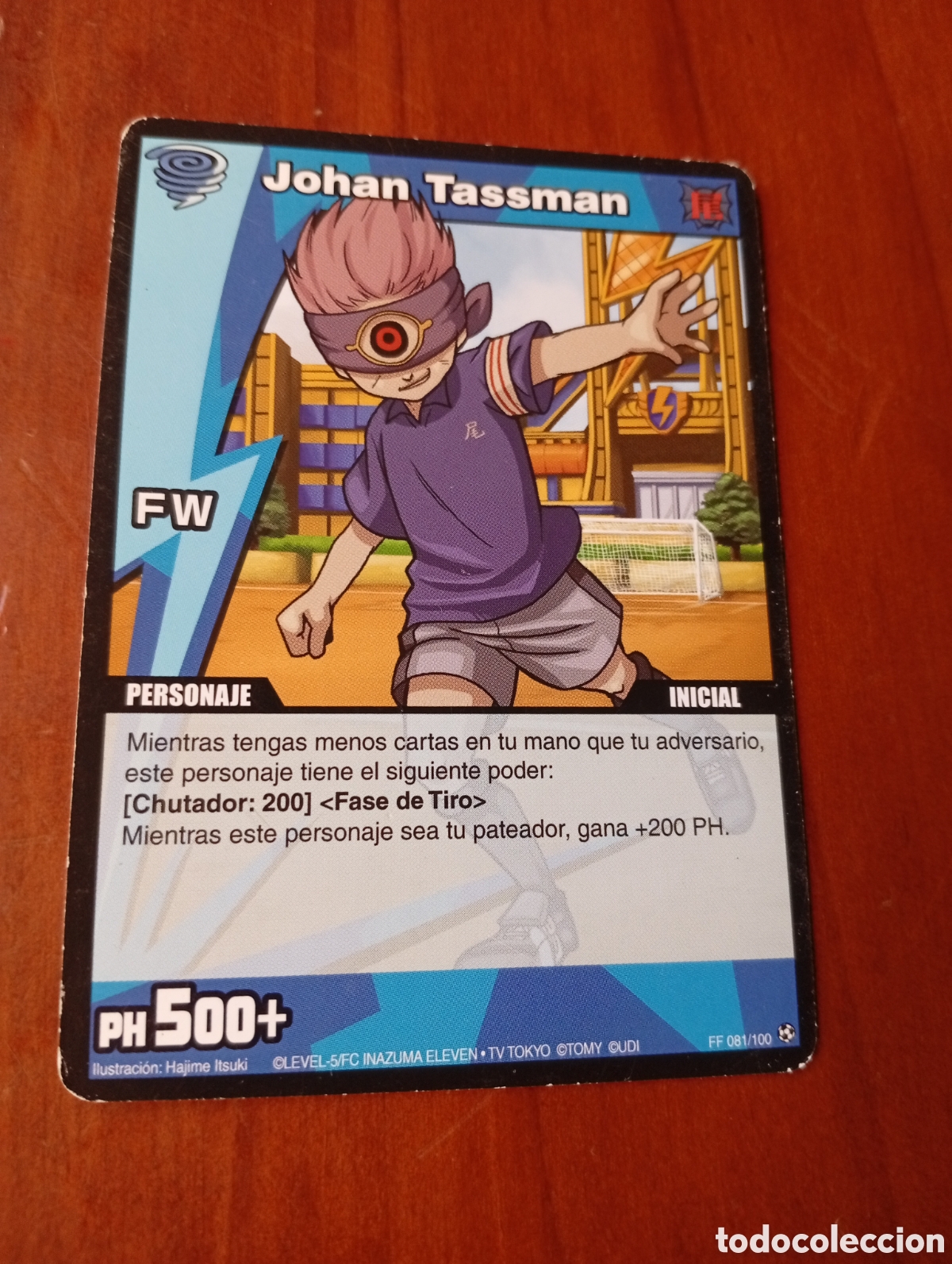 Colecionismo Cromos antigos: CARTA TRADING CARD GAME INAZUMA ELEVEN N &ordm; 81 JOHAN TASSMAN ULTIMA UNIDAD