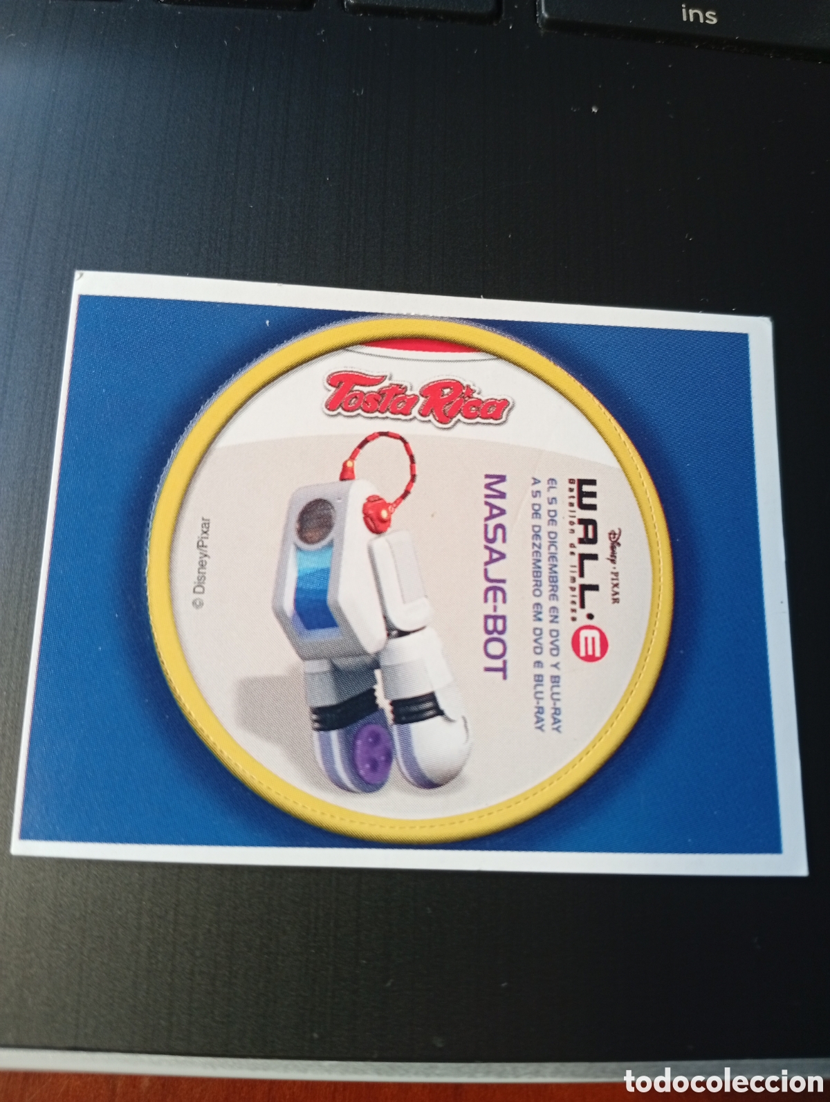 Coleccionismo cromos antiguos: CROMO PEGATINA PROMOCIONAL TOSTA RICA WALL - E MASAJE-BOT