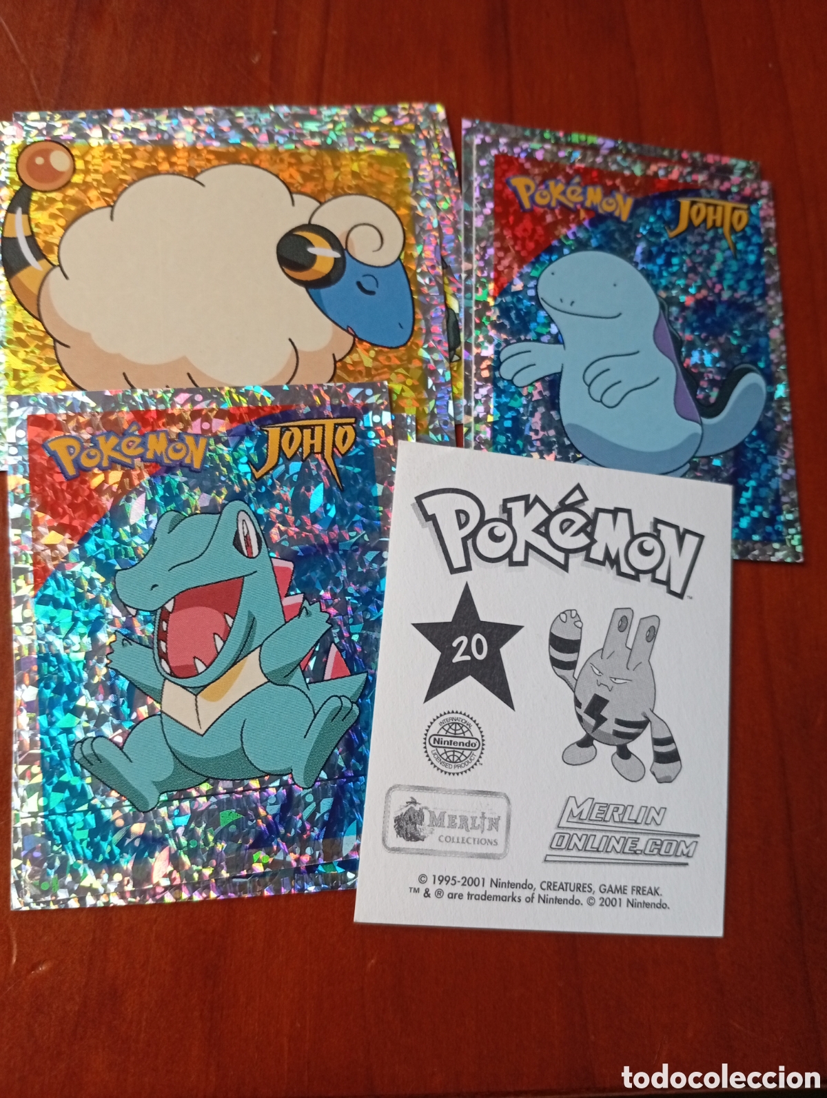 Coleccionismo Cromos antiguos: CROMO CROMOS POKEMON MERLIN 1995-2001 ( ALBUM COLOR ORO) BRILLANTES ( PIDE TUS FALTAS)