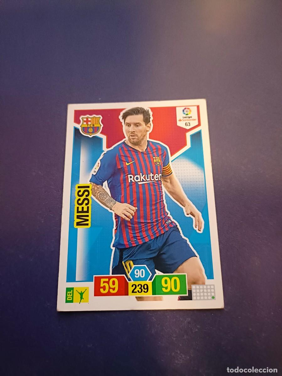 Coleccionismo Cromos antiguos: MESSI ADRENALYN 18 19