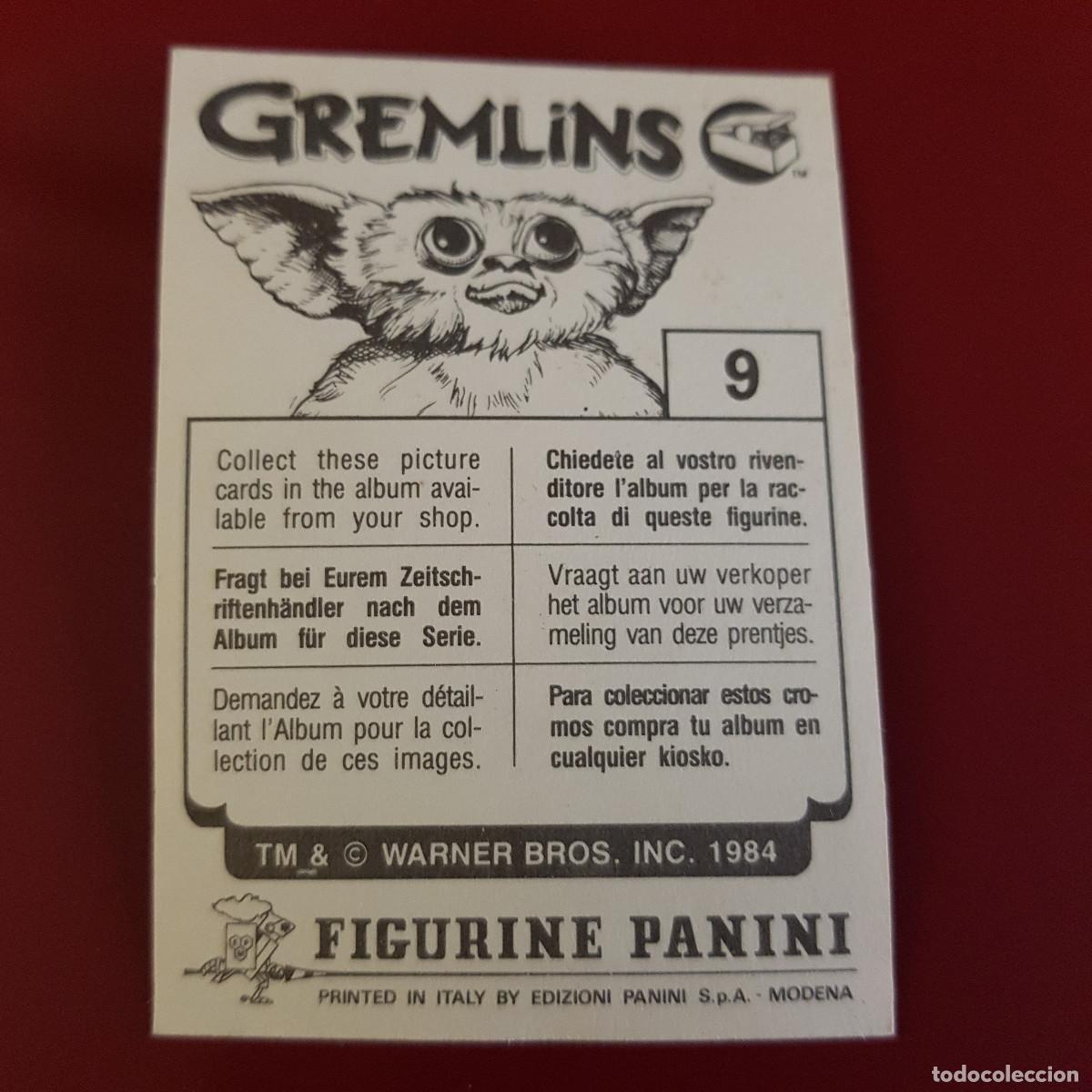 Coleccionismo cromos antiguos: PANINI - GREMLINS - WARNER BROS - 1984 - 9 - NUNCA PEGADO - Foto 2