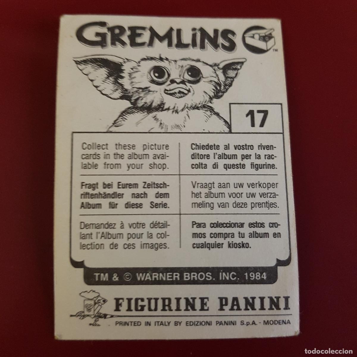 Coleccionismo cromos antiguos: PANINI - GREMLINS - WARNER BROS - 1984 - 17 - NUNCA PEGADO - Foto 2