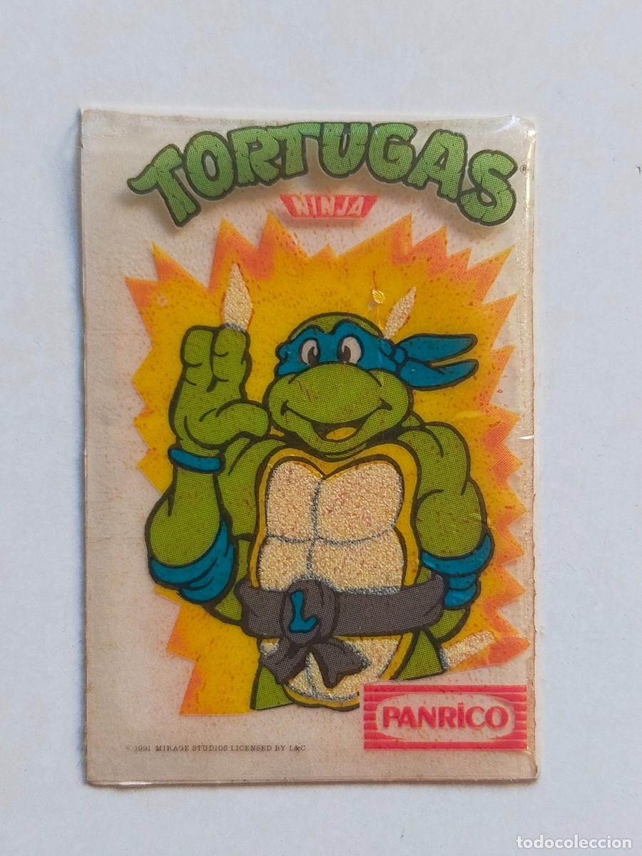 Coleccionismo Cromos antiguos: Cromo PANRICO - Colecci&oacute;n: TORTUGAS NINJA Luminiscentes - Cromo nunca pegado.
