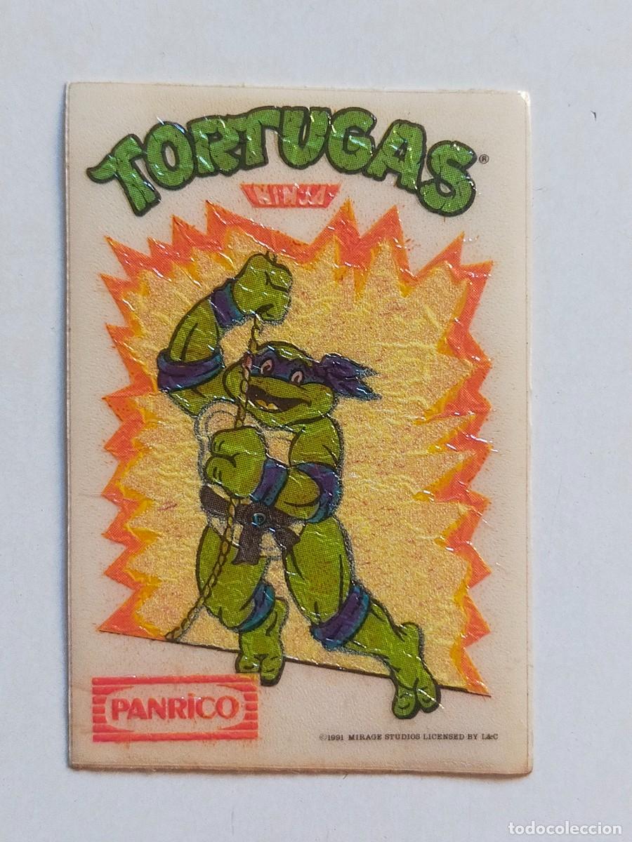 Coleccionismo Cromos antiguos: Cromo PANRICO - Colecci&oacute;n: TORTUGAS NINJA Luminiscentes - Cromo nunca pegado.
