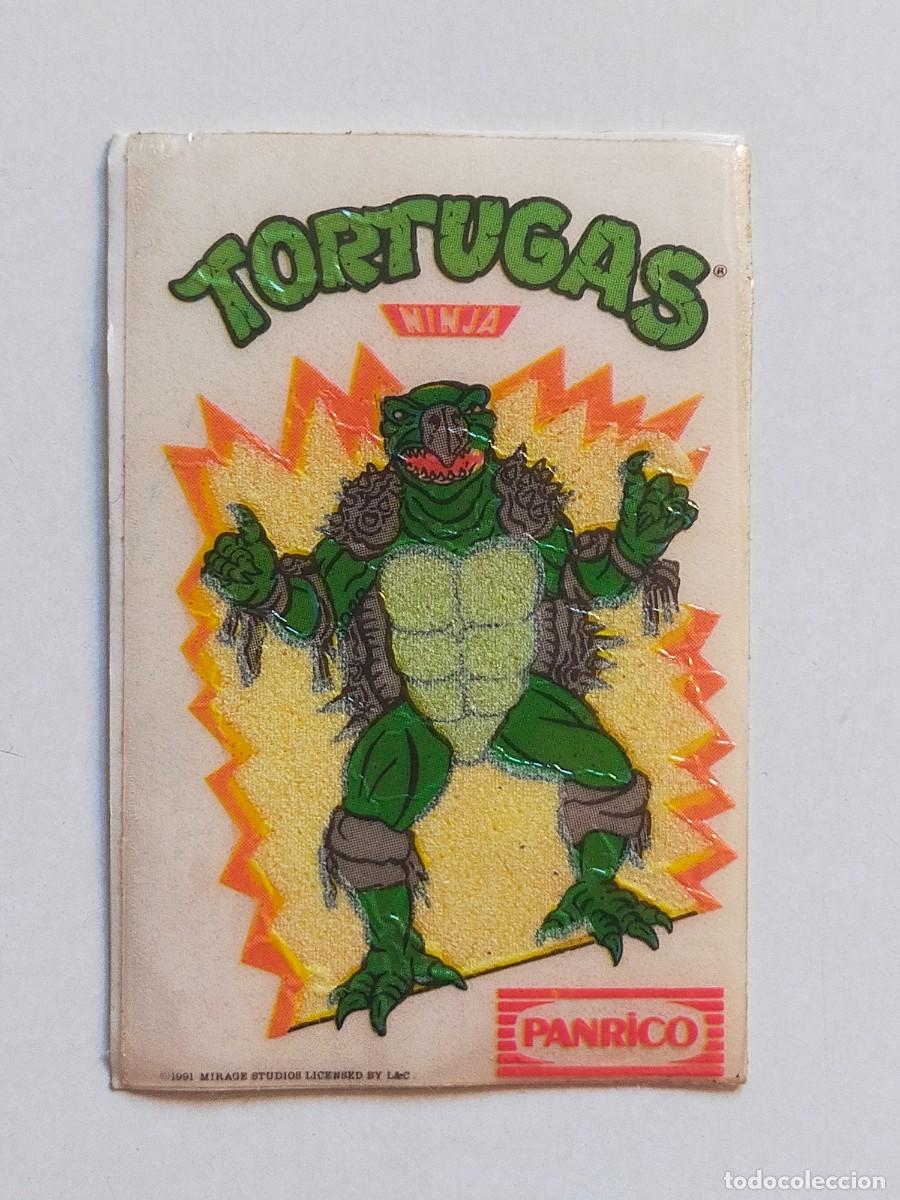 Coleccionismo Cromos antiguos: Cromo PANRICO - Colecci&oacute;n: TORTUGAS NINJA Luminiscentes - Cromo nunca pegado.