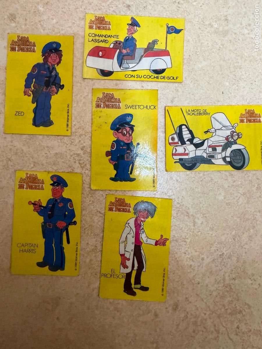 Coleccionismo Cromos antiguos: Cromos phoskitos loca academia de polic&iacute;a