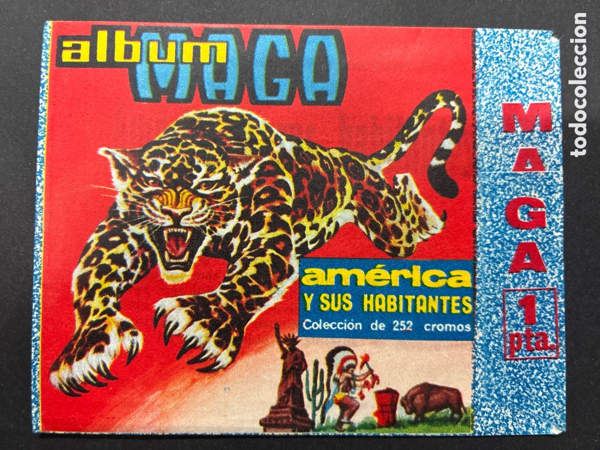 Colecionismo Cromos antigos: SOBRE SIN ABRIR ALBUM AMERICA Y SUS HABITANTES EDITORIAL MAGA