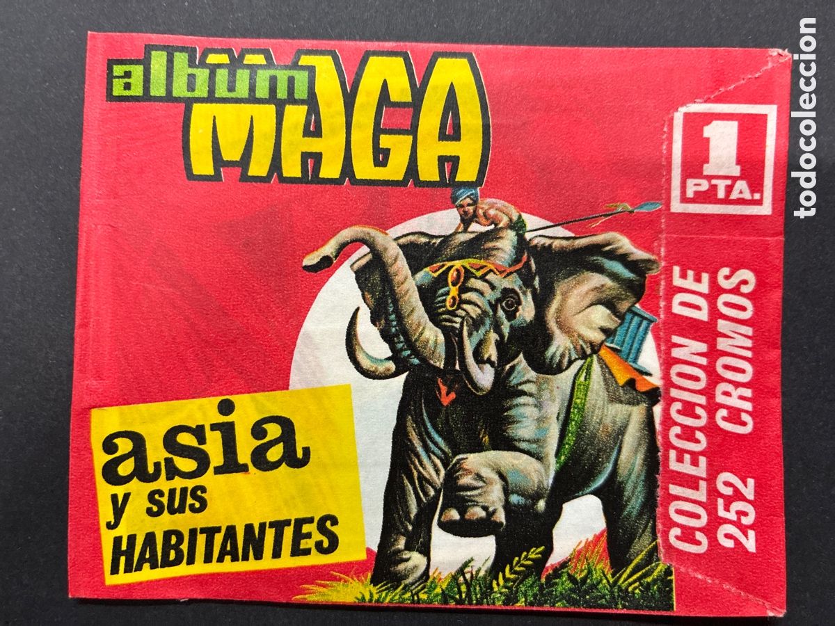 Colecionismo Cromos antigos: SOBRE SIN ABRIR ALBUM ASIA Y SUS HABITANTES EDITORIAL MAGA