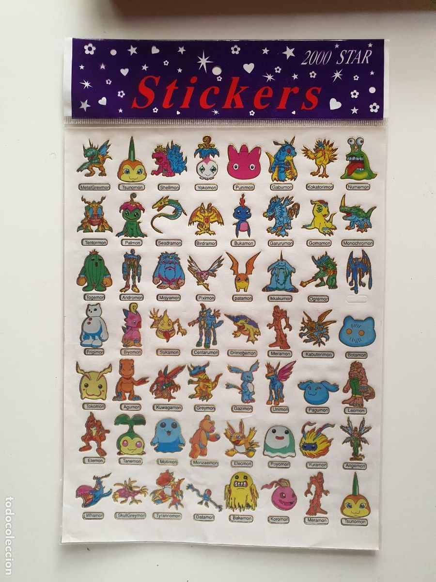Coleccionismo cromos antiguos: PEGATINAS STICKERS 2000 STAR - DIGIMON - - Foto 1
