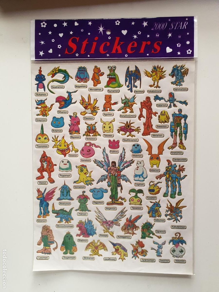 Coleccionismo cromos antiguos: PEGATINAS STICKERS 2000 STAR - DIGIMON - - Foto 1