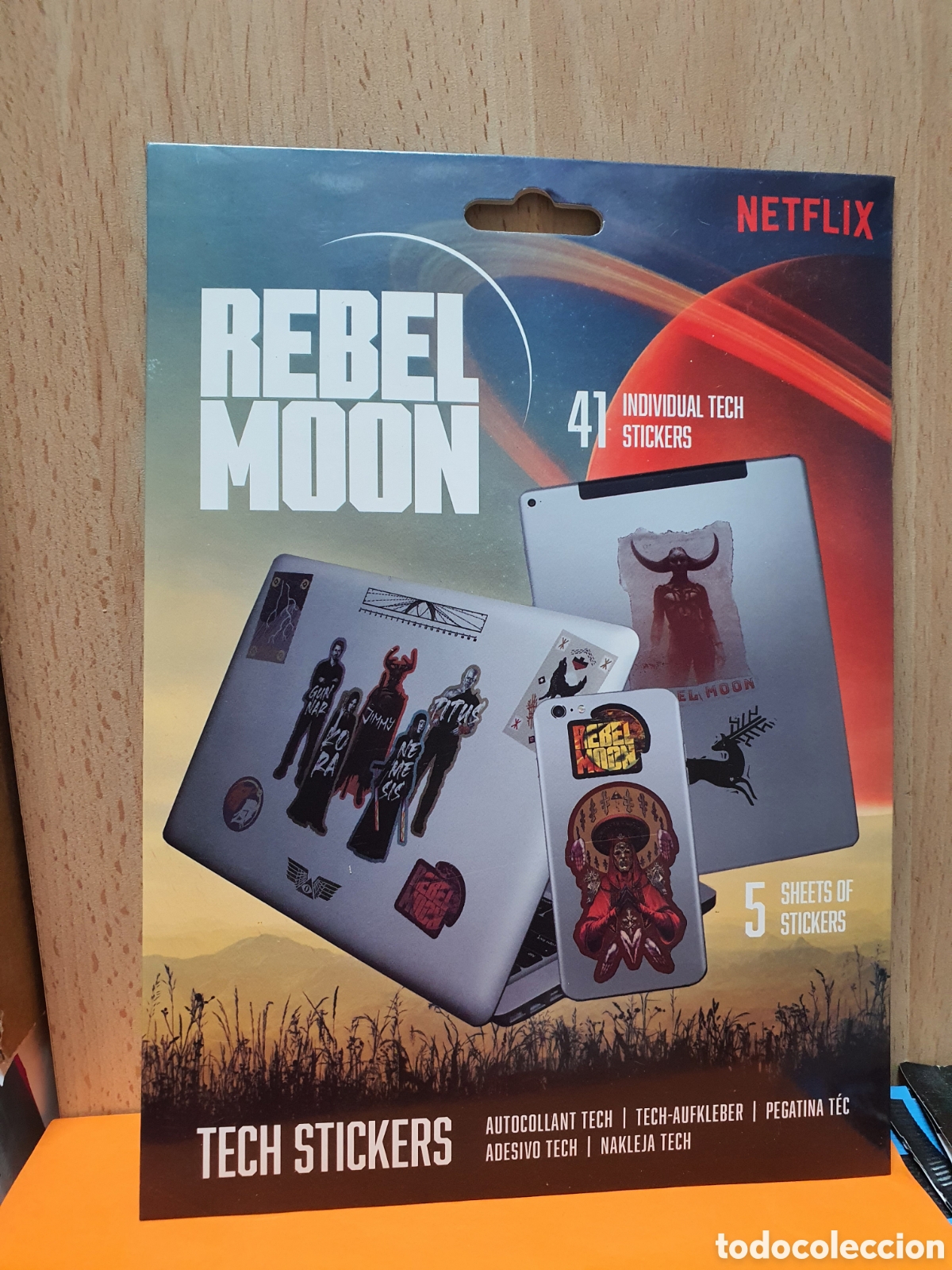 Coleccionismo Cromos antiguos: Rebel Moon Netflix pack 41 stickers individuales en 5 hojas
