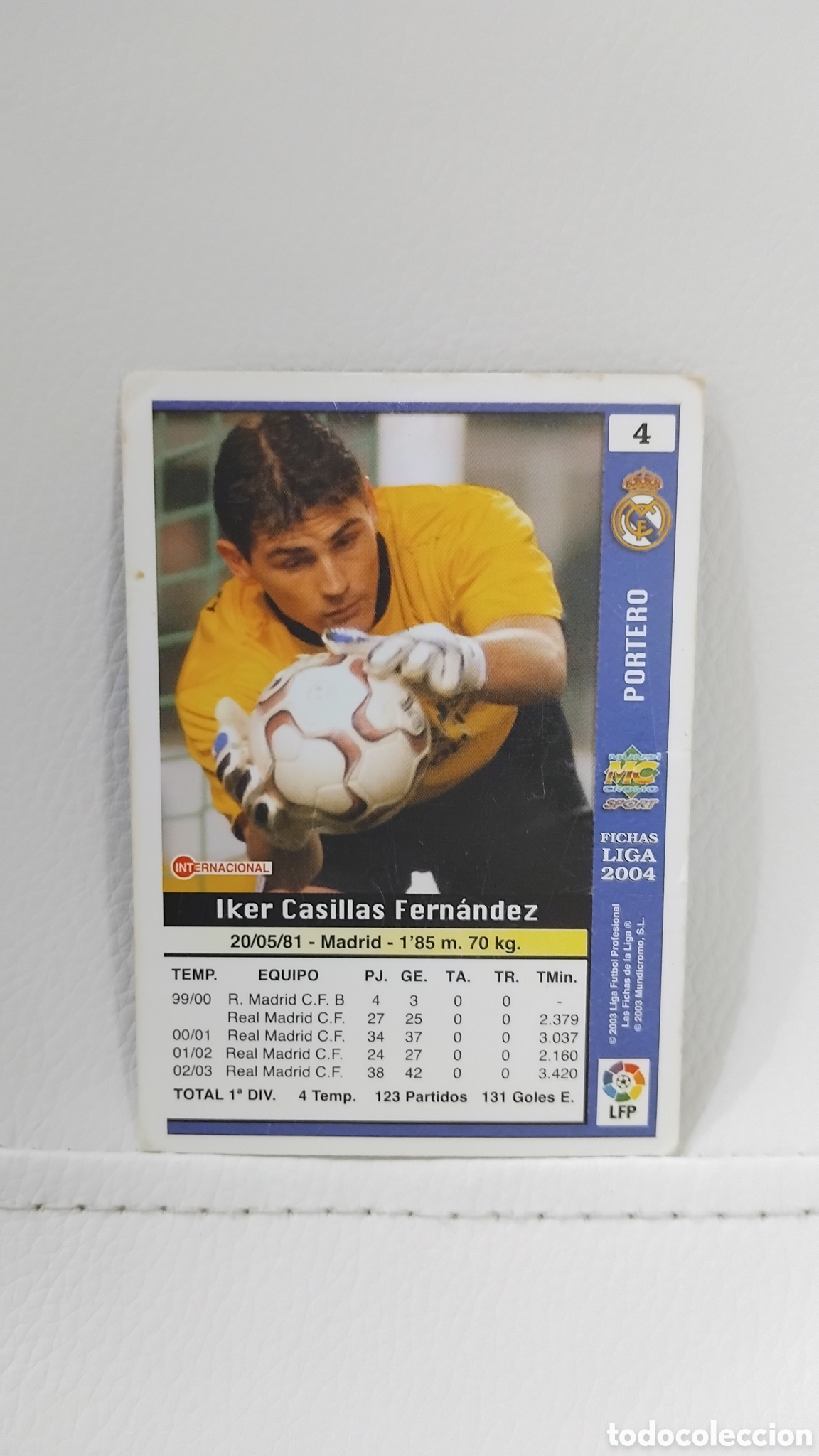 Coleccionismo cromos antiguos: Cromo de Iker casillas 2004 - Foto 2