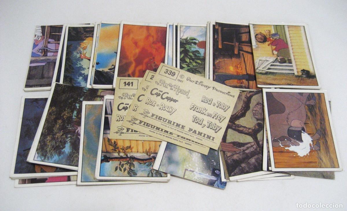 Coleccionismo cromos antiguos: LOTE DE 75 CROMOS DISNEY TOD Y TOBY. - Foto 1
