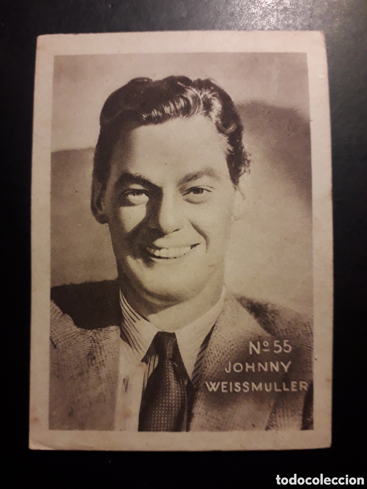 Collectionnisme Cartes &agrave; collectionner anciennes: JOHNNY WEISSMULLER N&deg; 55 ACTORES ACTRICES CINE A&Ntilde;OS 30 40 DESCONOZCO EDITORIAL PEDIDO M&Iacute;NIMO 3&euro;