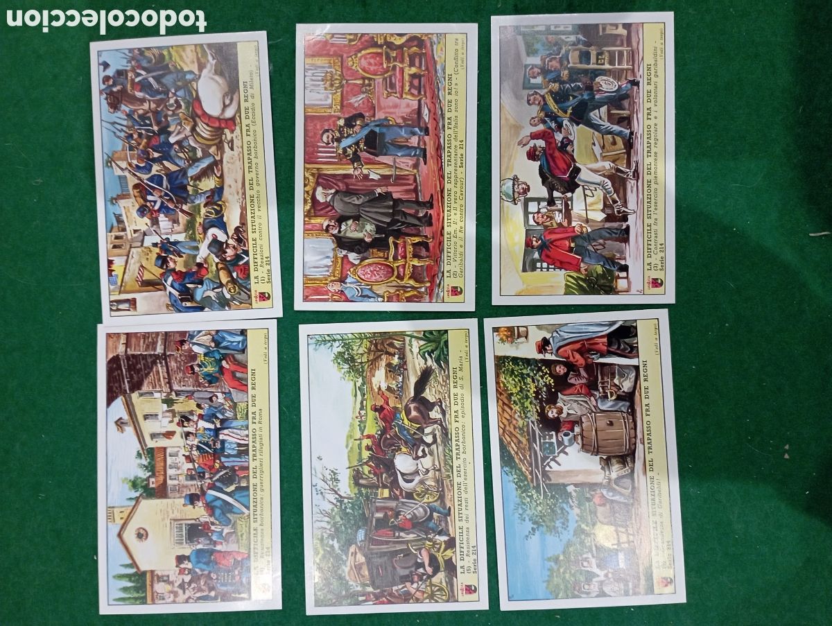Coleccionismo Cromos antiguos: Serie completa de 6 cromos colecci&oacute;n Lavazza. serie n&ordm; 214