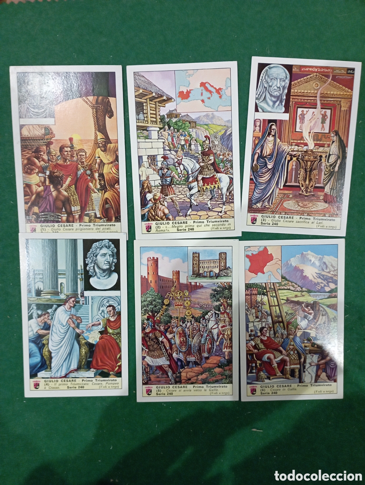 Collectionnisme Cartes &agrave; collectionner anciennes: Serie n&ordm; 240 completa de 6 cromos colecci&oacute;n Lavazza.