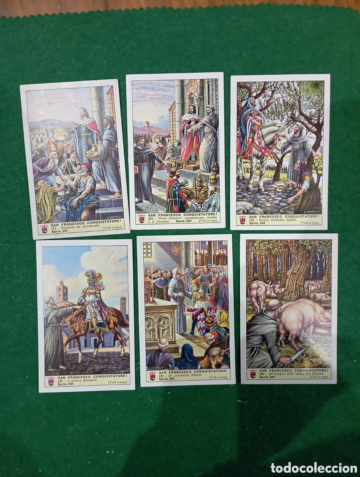 Collectionnisme Cartes &agrave; collectionner anciennes: Serie n&ordm; 241 completa de 6 cromos colecci&oacute;n Lavazza.