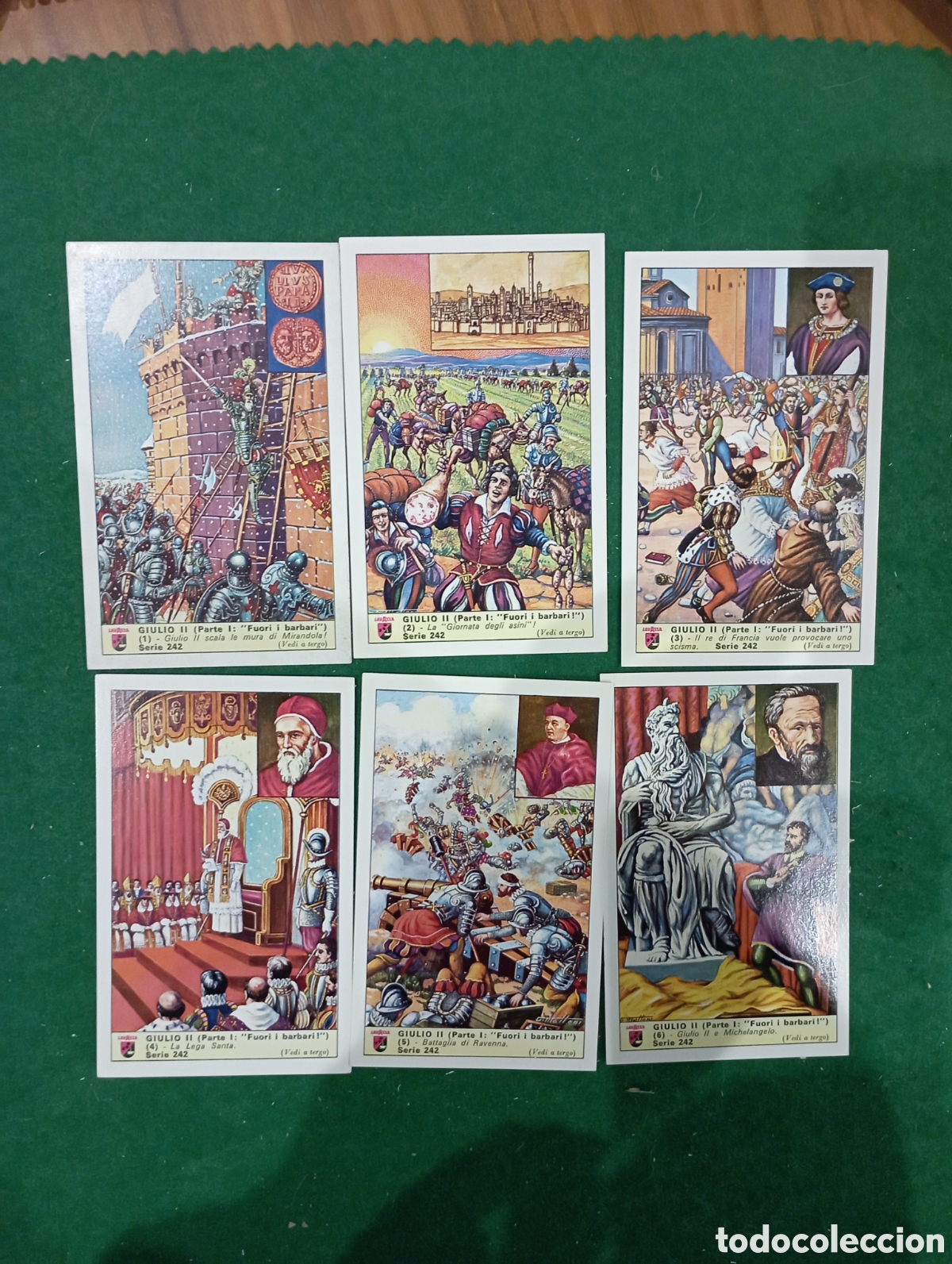 Collectionnisme Cartes &agrave; collectionner anciennes: Serie n&ordm; 242 completa de 6 cromos colecci&oacute;n Lavazza.