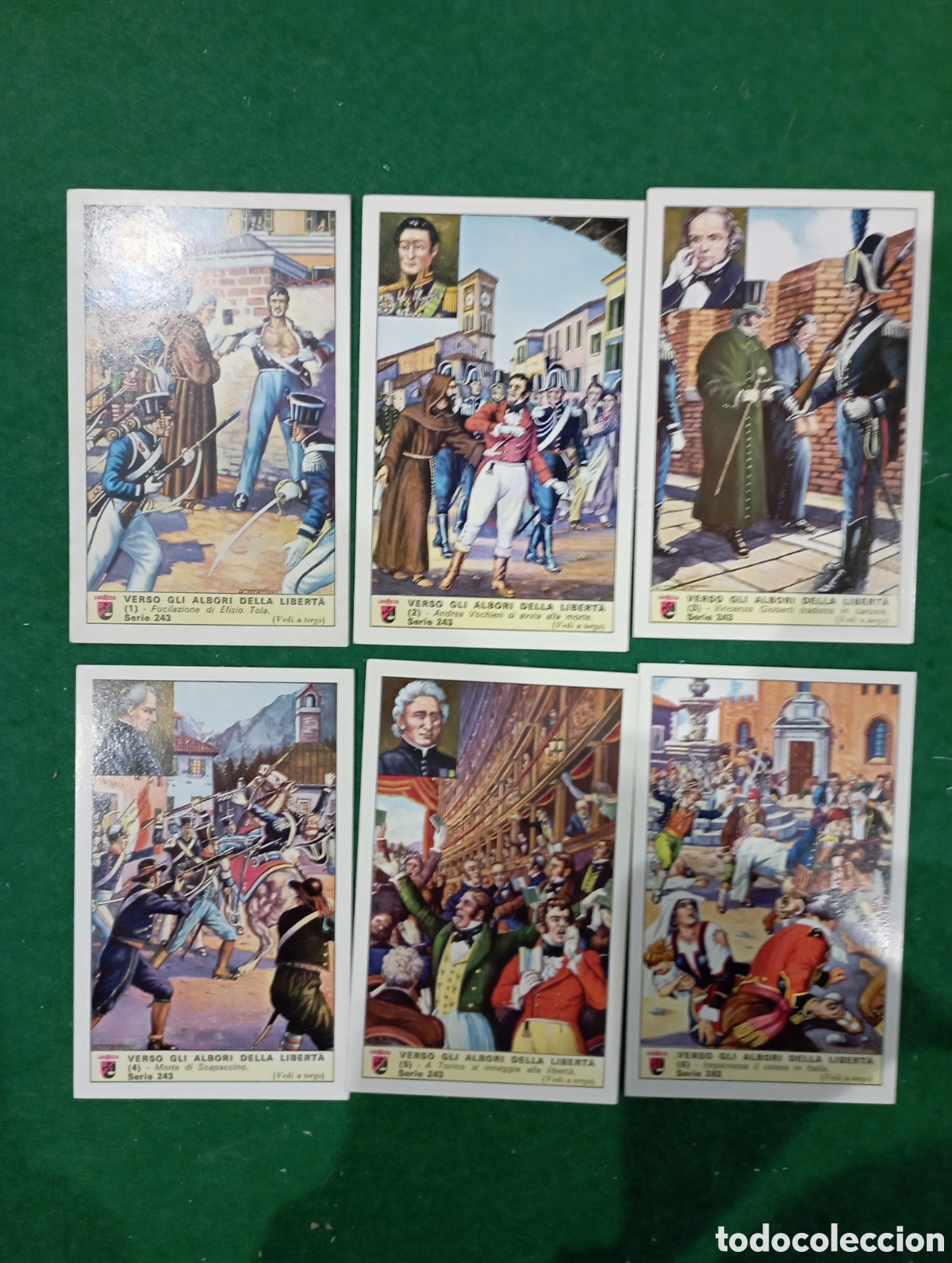 Collectionnisme Cartes &agrave; collectionner anciennes: Serie n&ordm; 243 completa de 6 cromos colecci&oacute;n Lavazza.