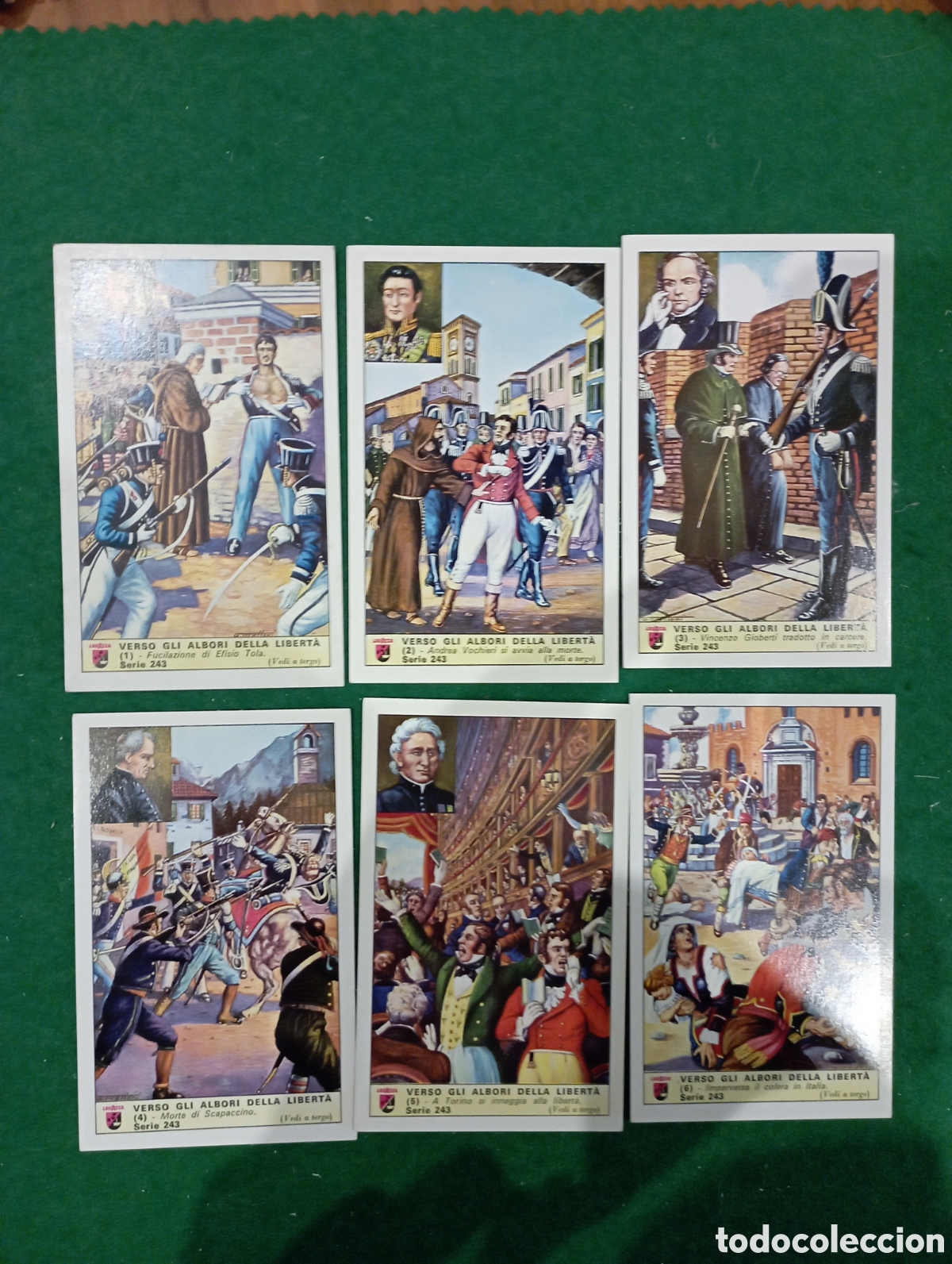 Collectionnisme Cartes &agrave; collectionner anciennes: Serie n&ordm; 243 completa de 6 cromos colecci&oacute;n Lavazza.
