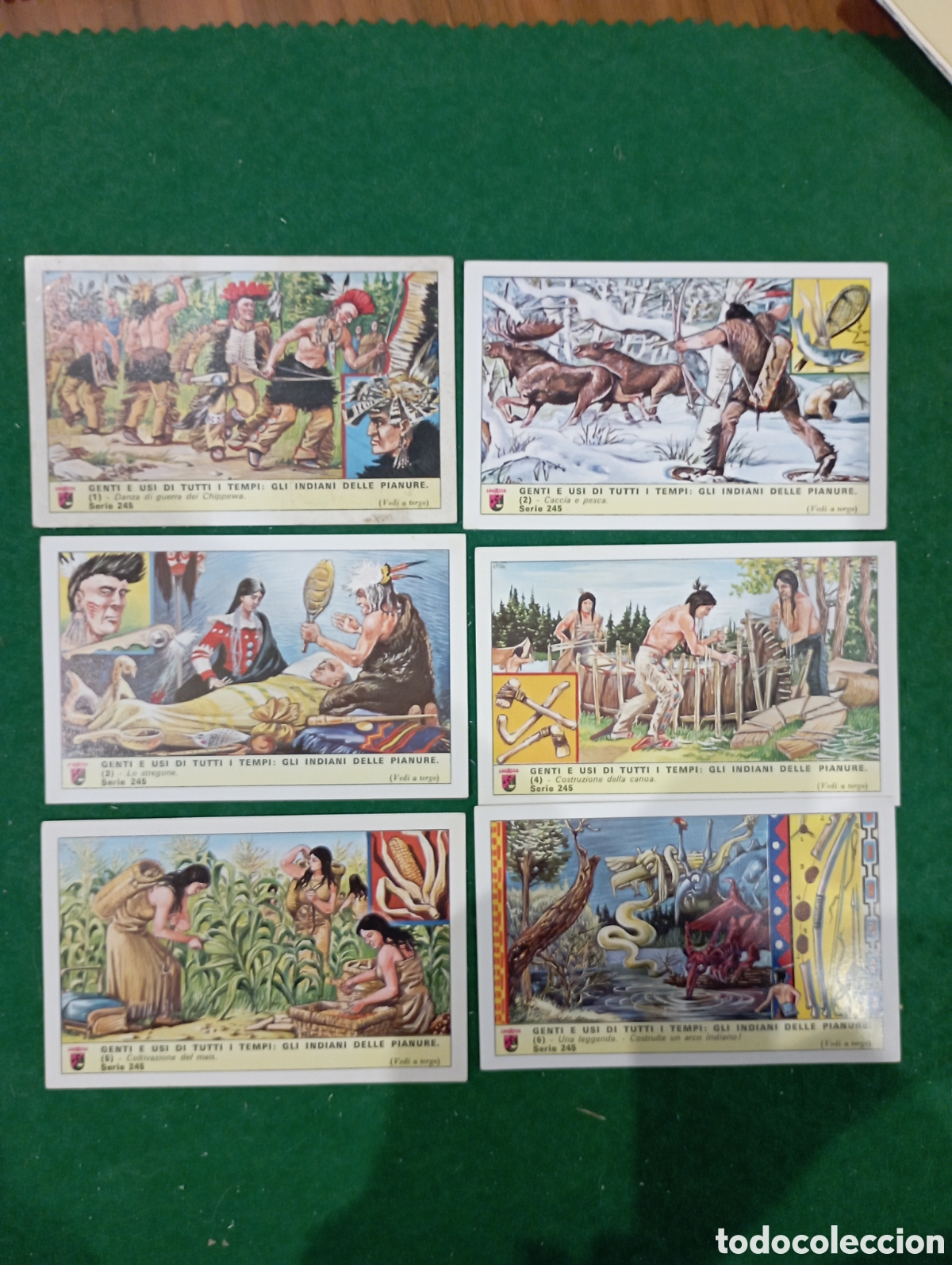 Collectionnisme Cartes &agrave; collectionner anciennes: Serie n&ordm; 245 completa de 6 cromos colecci&oacute;n Lavazza.