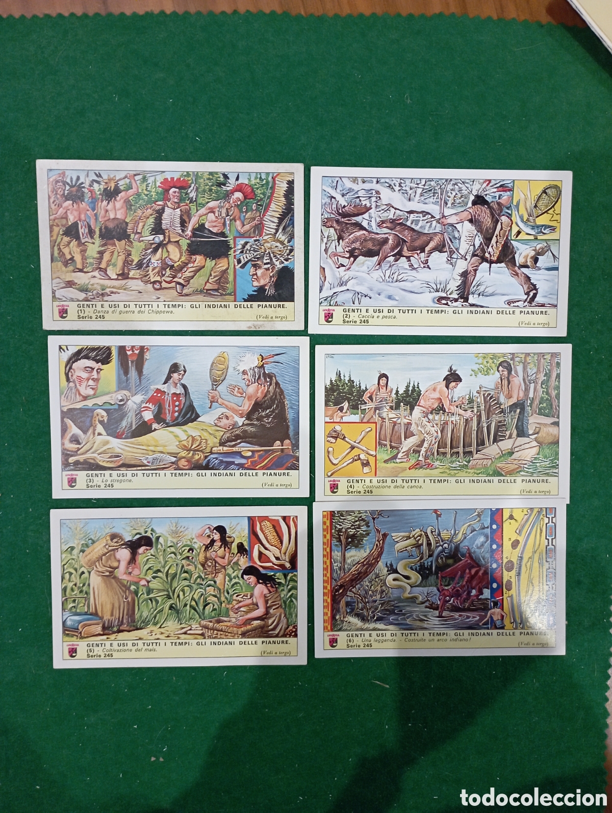 Collectionnisme Cartes &agrave; collectionner anciennes: Serie n&ordm; 245 completa de 6 cromos colecci&oacute;n Lavazza.