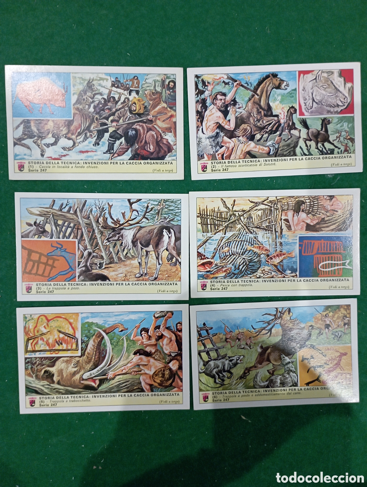 Colecionismo Cromos antigos: Serie n&ordm; 247 completa de 6 cromos colecci&oacute;n Lavazza.
