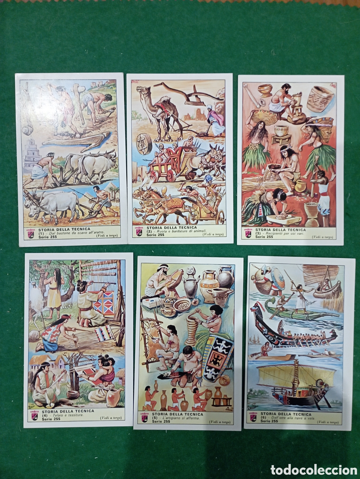 Collezionismo Figurine antiche: Serie n&ordm; 255 completa de 6 cromos colecci&oacute;n Lavazza.