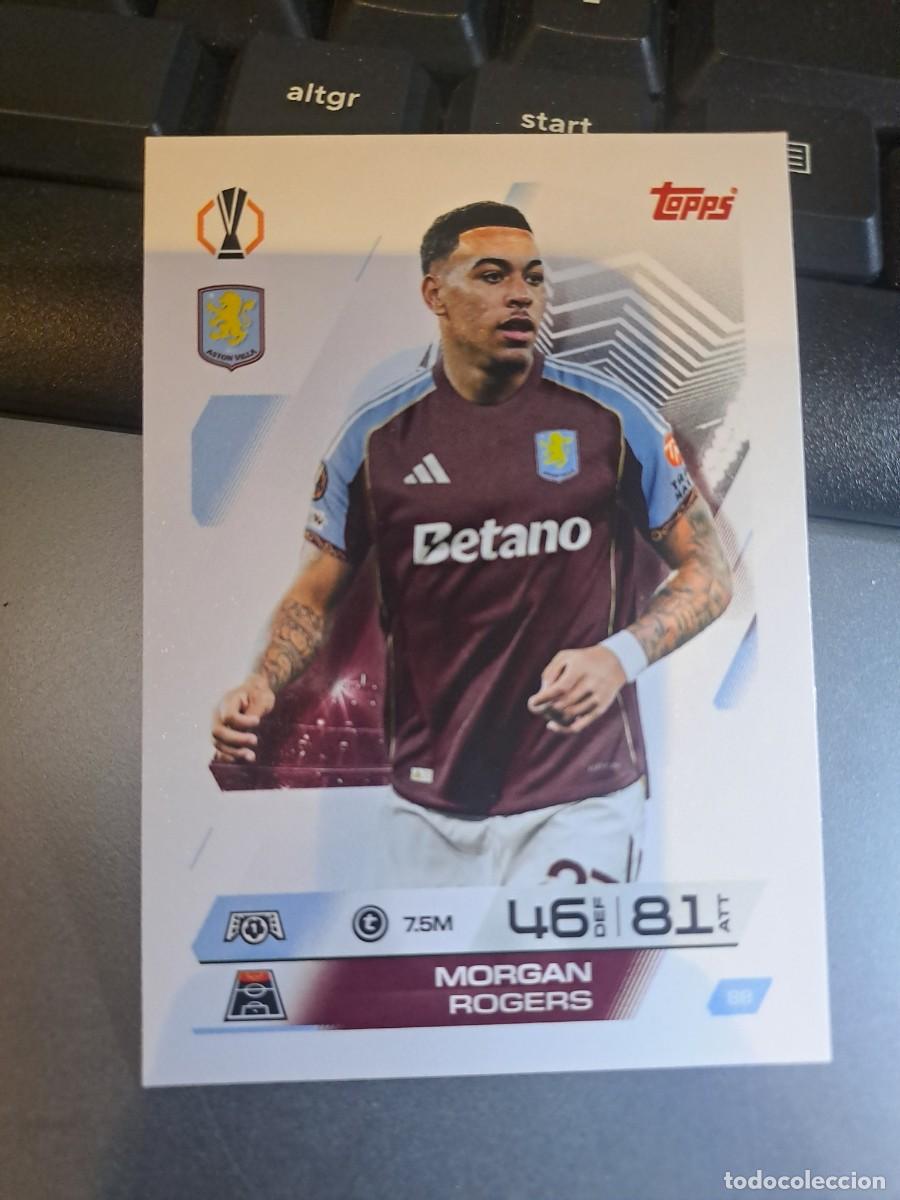 Coleccionismo cromos antiguos: CROMO MORGAN ROGERS 88 ASTON VILLA CHAMPIONS 2025 2026 25 26 MATCH ATTAX TOPPS