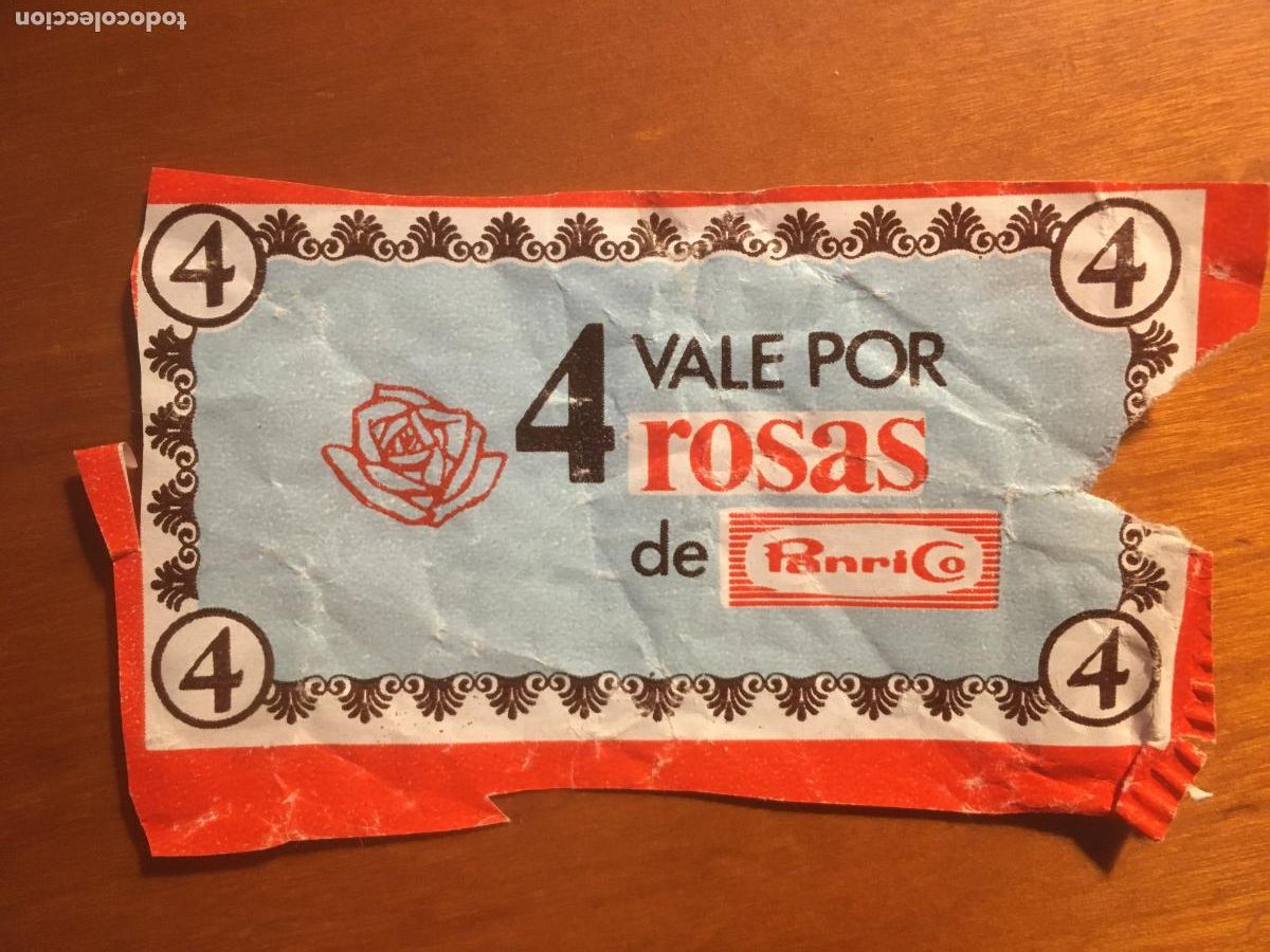 Coleccionismo Cromos antiguos: panrico vale por 4 rosas cromo original antiguo que pertenecia a un envoltorio