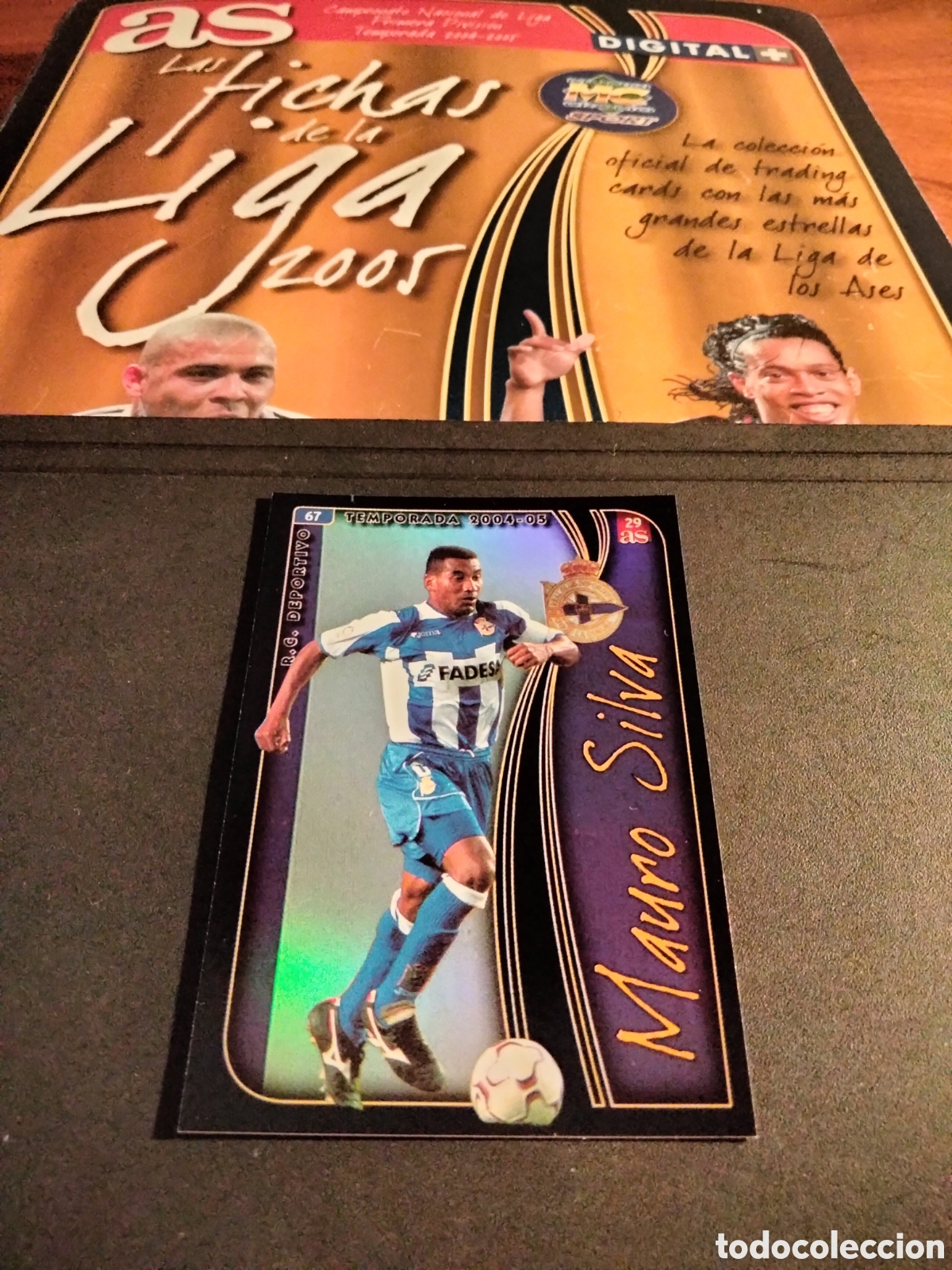 Colecionismo Cromos antigos: MAURO SILVA # 29 VERSION AS DEPORTIVO CORU&Ntilde;A # 67 FICHAS LA LIGA 2004/05 MUNDICROMO