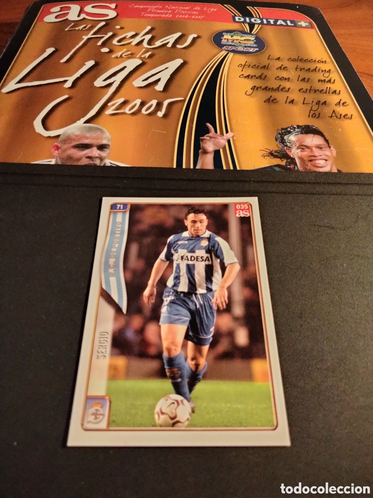 Colecionismo Cromos antigos: SERGIO # 35 VERSION AS DEPORTIVO CORU&Ntilde;A # 71 FICHAS LA LIGA 2004/05 MUNDICROMO