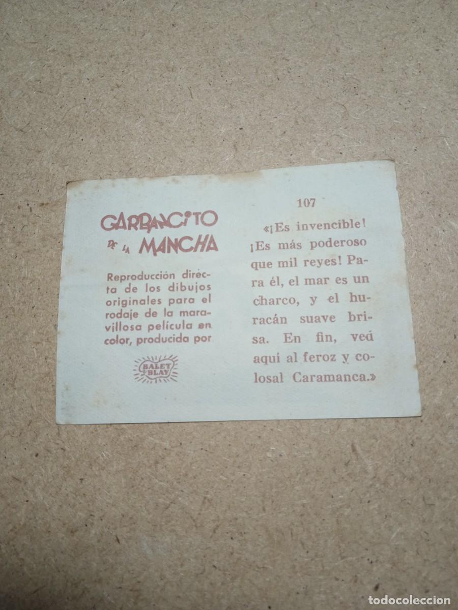 Coleccionismo cromos antiguos: Cromo N&deg; 107 Garbancito de la mancha - Foto 2