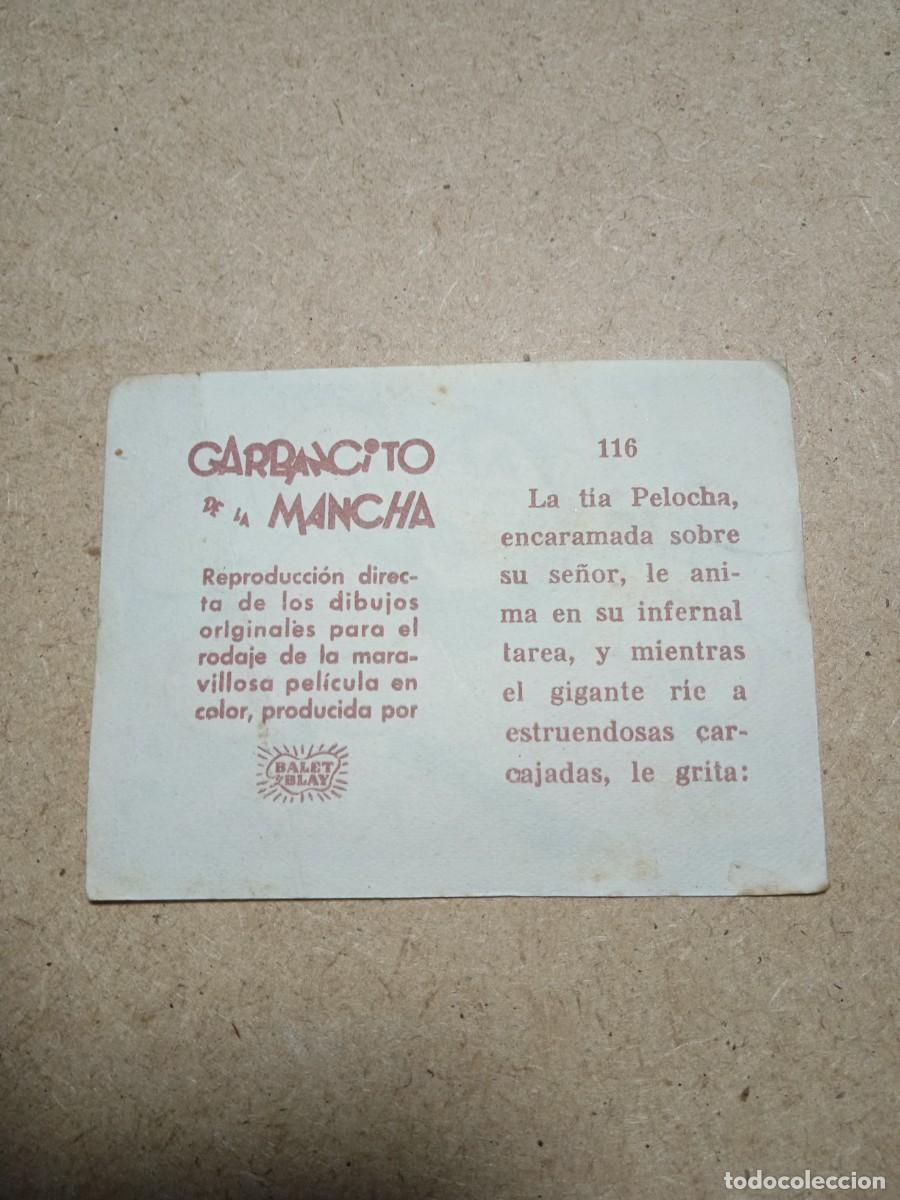 Coleccionismo cromos antiguos: Cromo N&deg; 116 Garbancito de la mancha - Foto 2